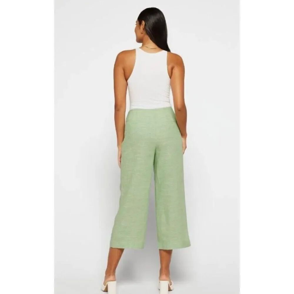 Violets & Roses Linen Crop Pants - Picture 2 of 12